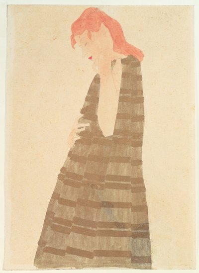 Woman in a Golden Cape by Egon Schiele